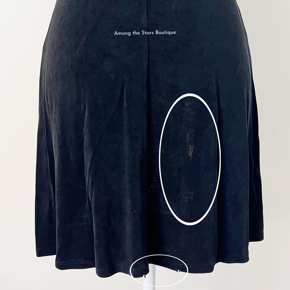 FLAWED GEM Rare Vintage 90s Jersey Knit Striped Dress Alt. ASO Rachel in Friends - Picture 14 of 14